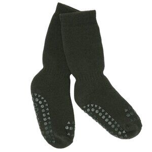 NWT GoBabyGo NonSlip Rubber Grip Tall Socks (Forest Green, Organic Cotton Terry)